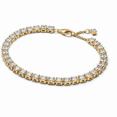 Bracciale Tennis Pandora con Oietre grandi placcato oro Bracciale Tennis Pandora con Oietre grandi placcato oro