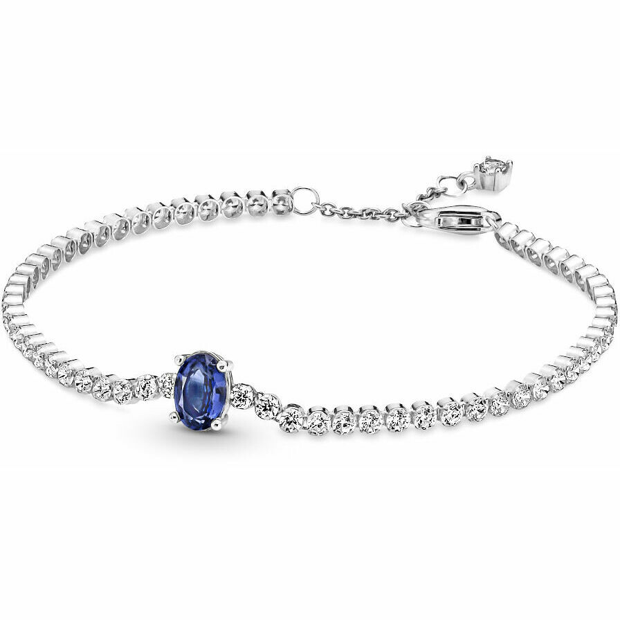 Bracciale Tennis Pandora con Pietra Blu