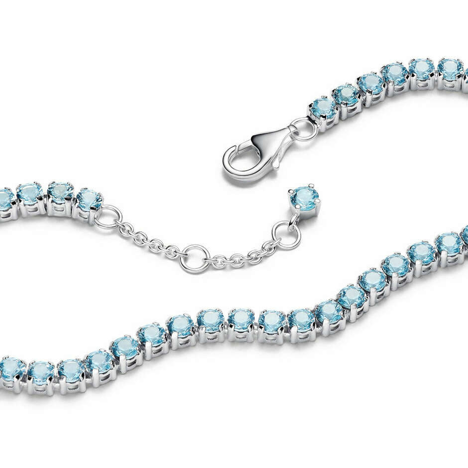 Bracciale Tennis Pandora Cristalli Azzurri