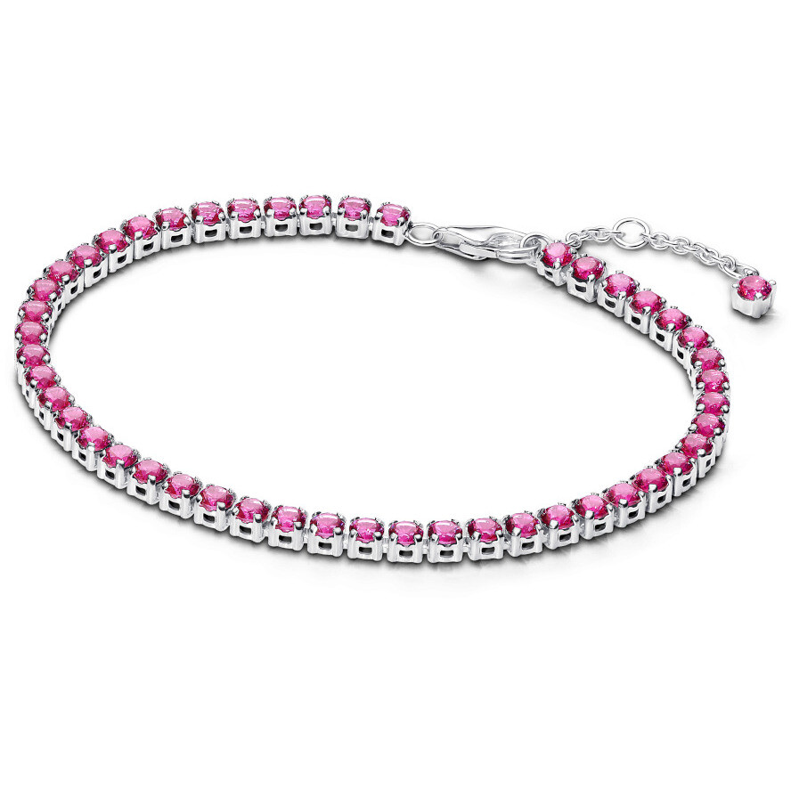 Bracciale Tennis Pandora Cristalli Rosa Scuro