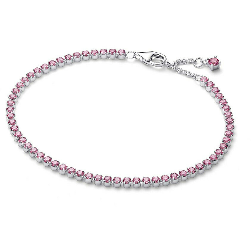 Bracciale Tennis Pandora Pietre Rosa piccole