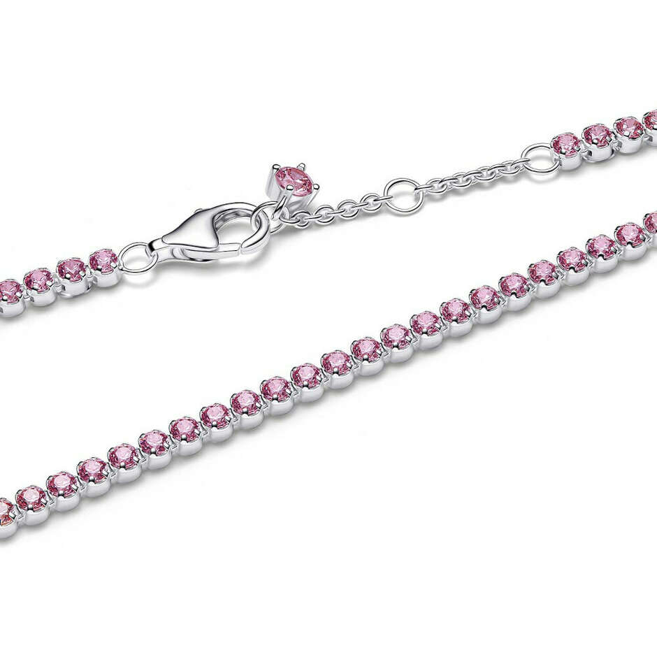 Bracciale Tennis Pandora Pietre Rosa piccole