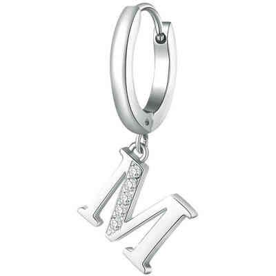 Brosway CHAKRA single earring in steel with letter B and crystals Brosway CHAKRA single earring in steel with letter B and crystals