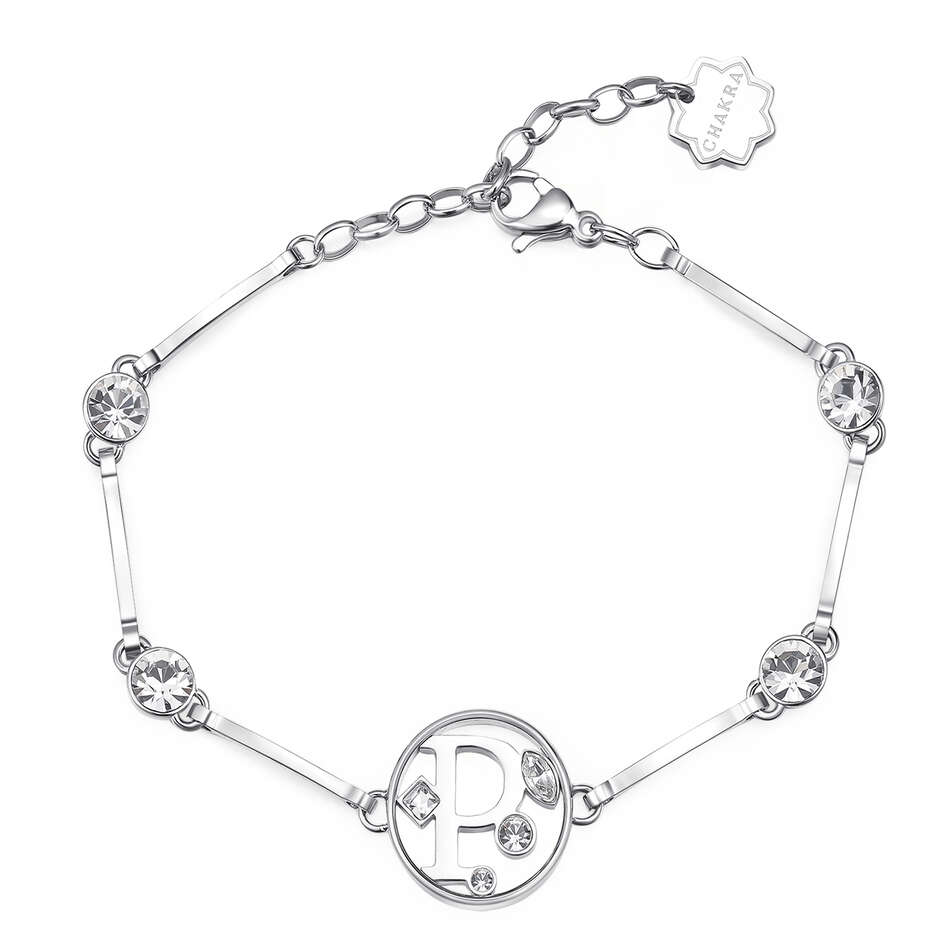 Brosway Chakra women's bracelet with letter P and crystals