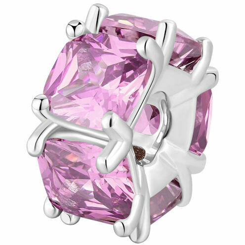 Brosway Fancy charm in silver and pink zircons