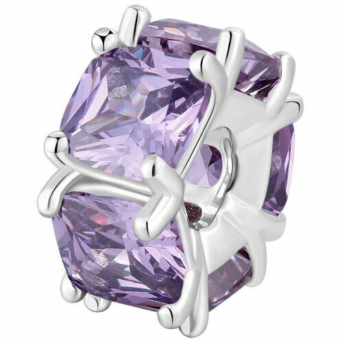 Brosway Fancy charm in silver and purple amethyst zircons