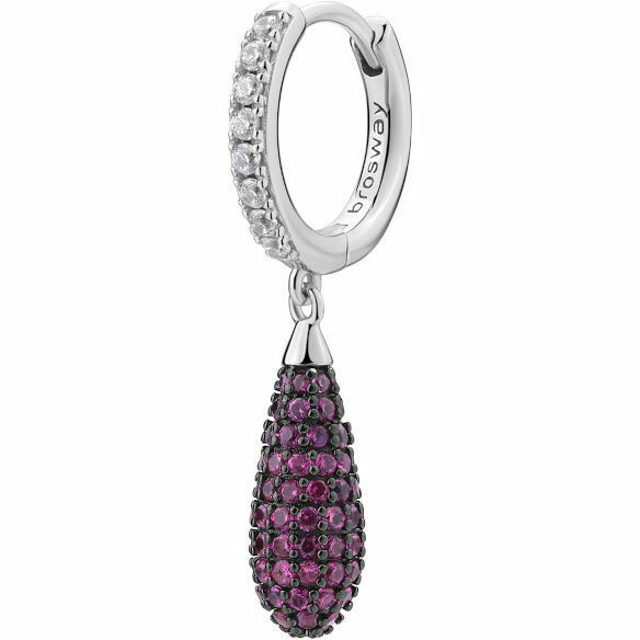 Brosway Fancy Drop Earring with Ruby Red Zircons