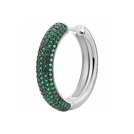 Brosway Fancy Earring with Large Hoops and Green Zircons