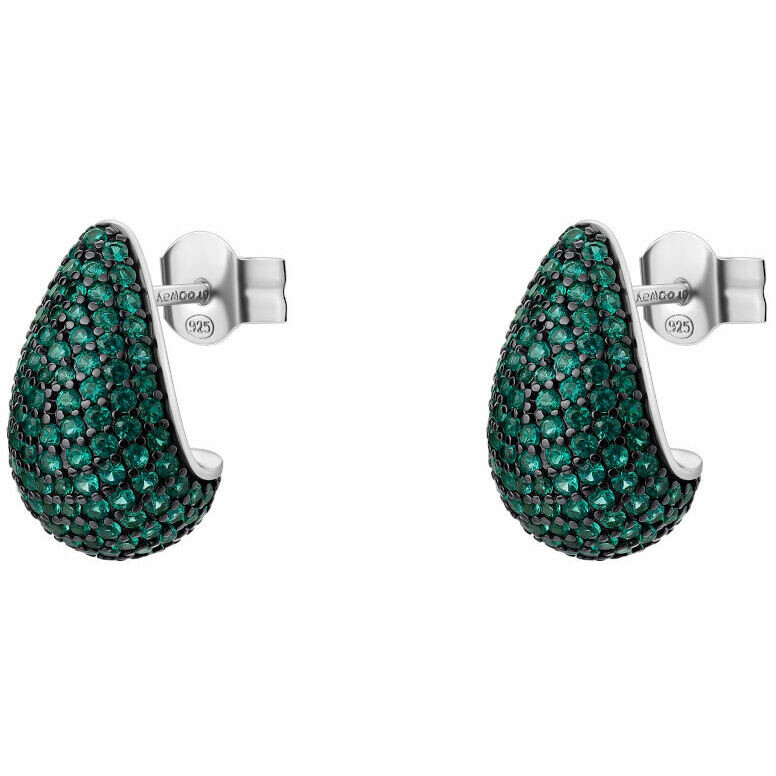 Brosway Fancy emerald green lobe earrings