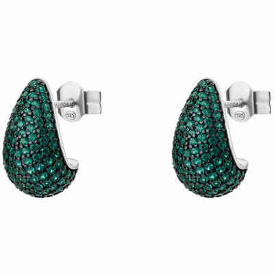 Brosway Fancy emerald green lobe earrings Brosway Fancy emerald green lobe earrings