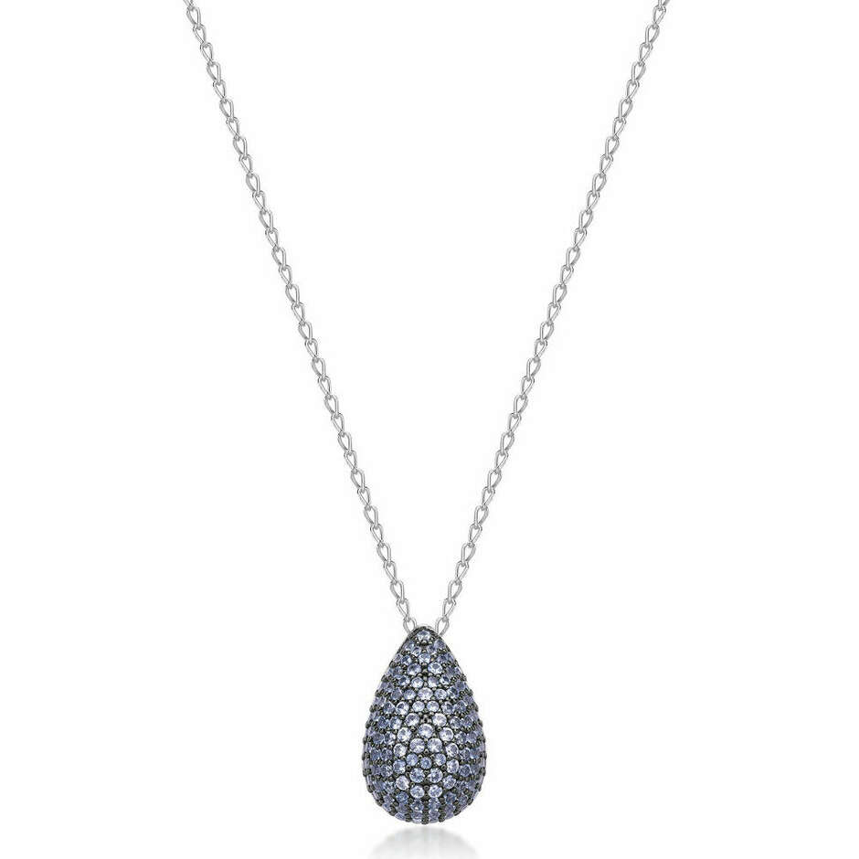 Brosway Fancy Necklace in Silver and Blue Zircons