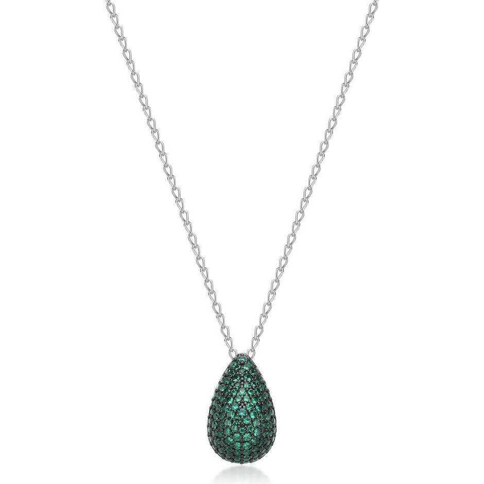 Brosway Fancy necklace in silver and green zirconia