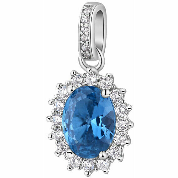 Brosway Fancy pendant in silver with blue sapphire zircon and contour