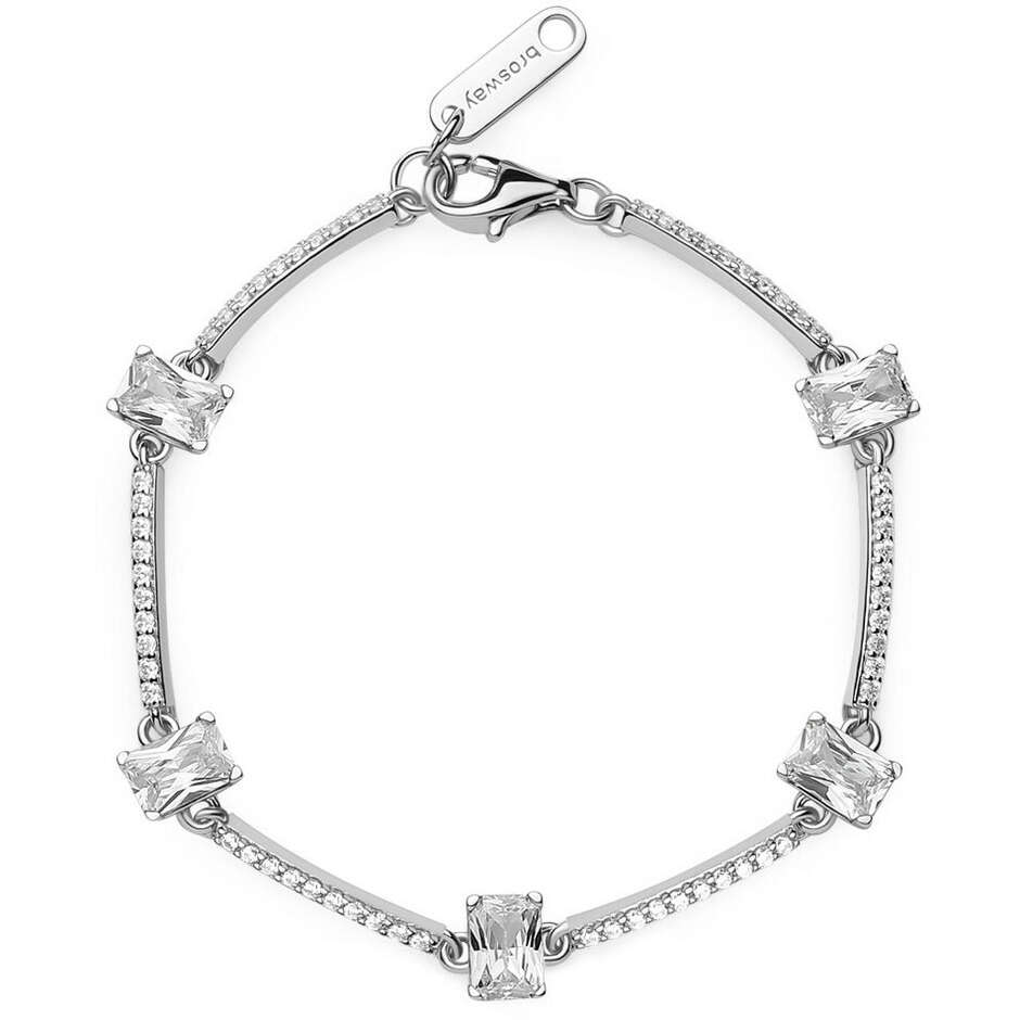 Brosway Fancy semi-rigid tennis bracelet in silver and white zircons