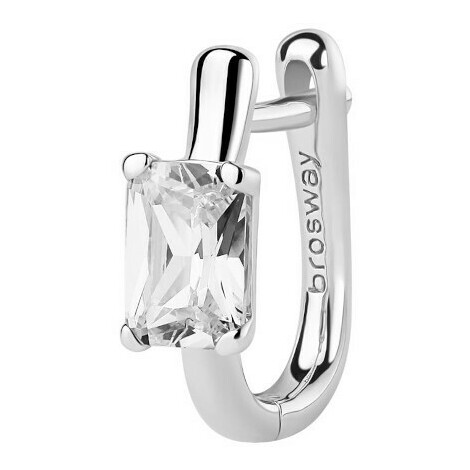 Brosway Fancy single earring in rhodium-plated silver and white zircon
