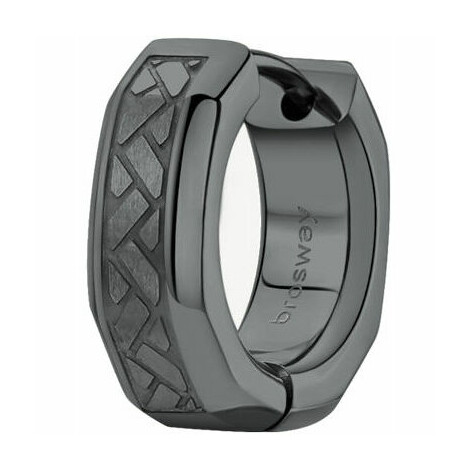 Brosway Men's Black Hoop Earring