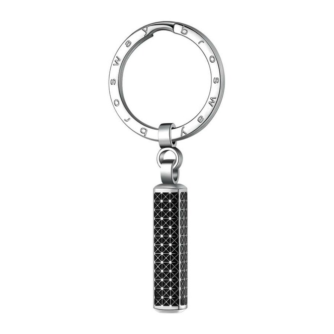Brosway Men's BULLET key ring in steel and black enamel