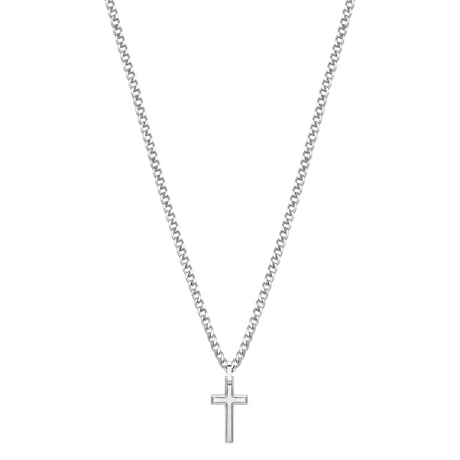 Brosway Men's INK necklace in steel with cross pendant