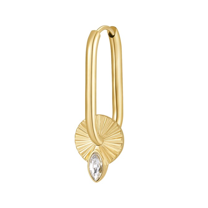 Brosway single earring in steel and pendant with engraving