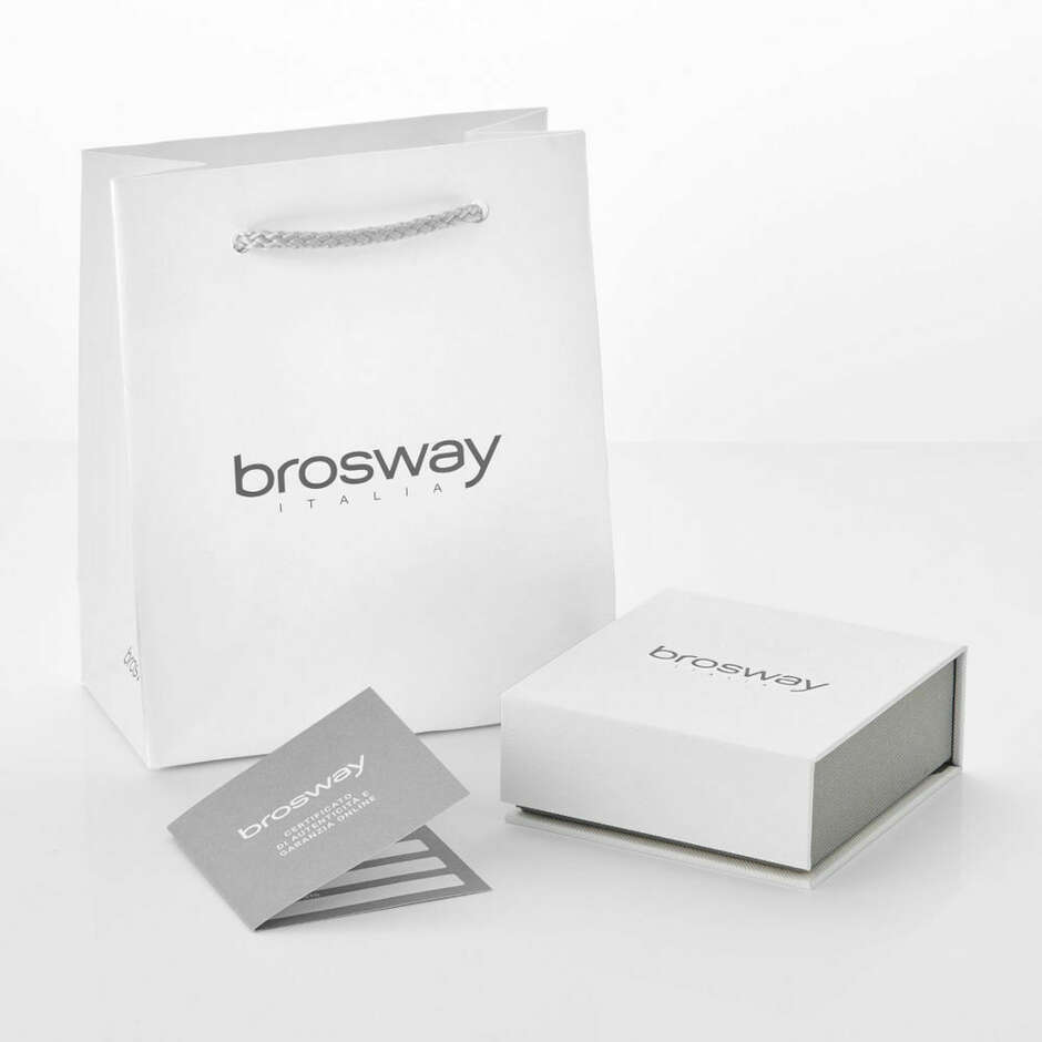Brosway women's GEOMETRIC necklace in gold PVD steel with Swarovski crystals