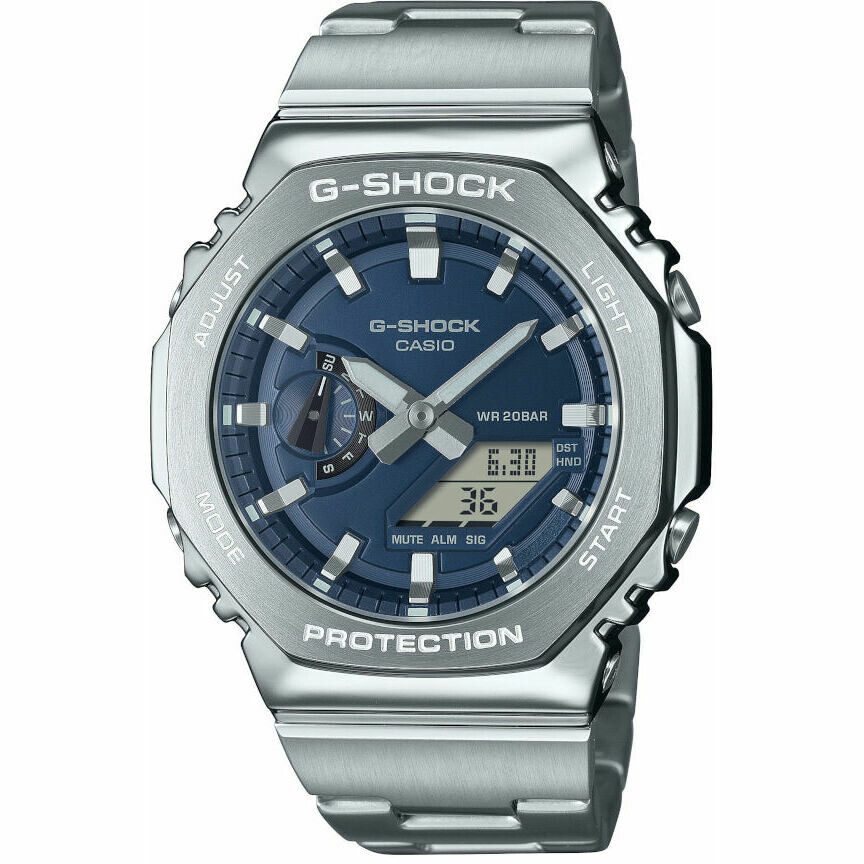 Casio G-Shock Multifunction Watch in Steel with Blue Dial