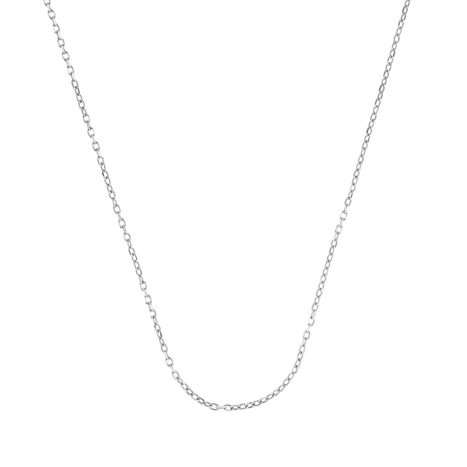 Catenina Stroili in oro bianco a maglia forzatina 45 cm