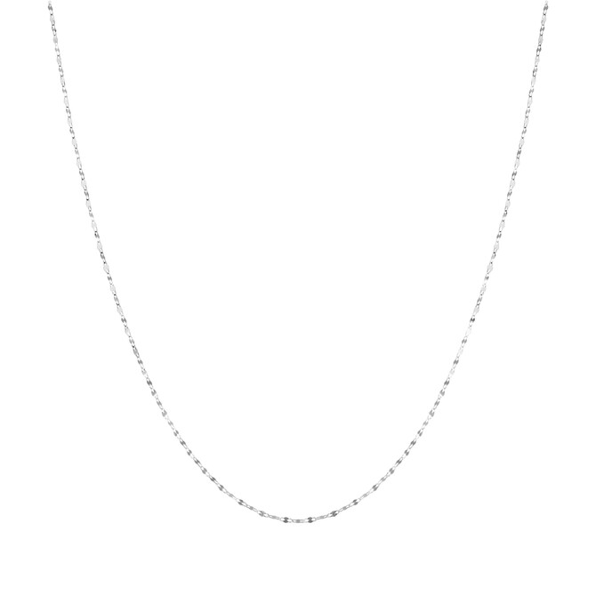 Catenina Stroili in oro bianco maglia forzatina battuta 40 cm