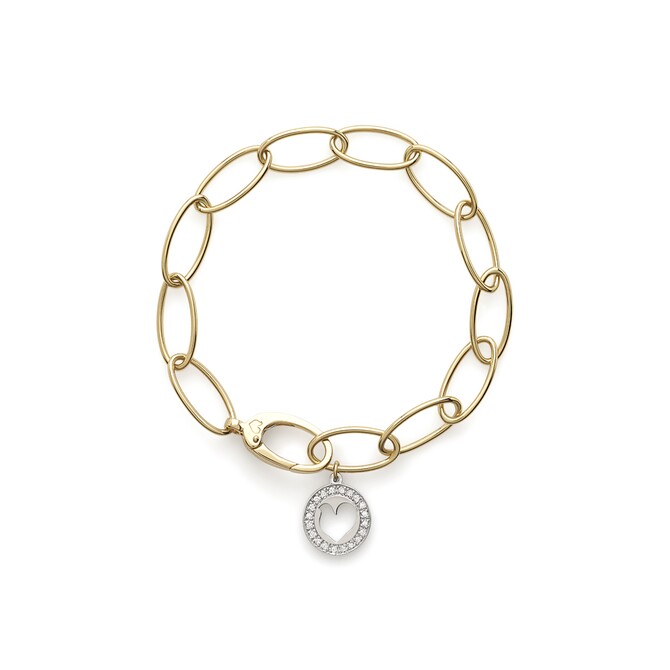 Chantecler bracelet 20 cm in 18kt yellow gold with a diamond element
