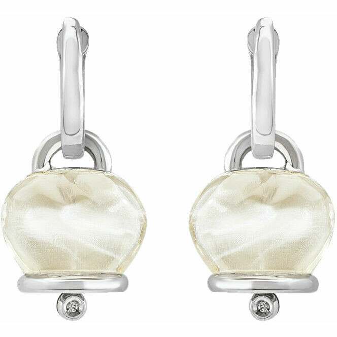 Chantecler Campanella earring in silver, rock crystal and diamond