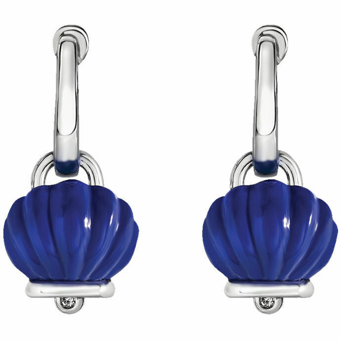 Chantecler Campanella earrings in blue resin and silver