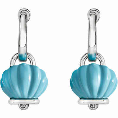 Chantecler Campanella earrings in silver and turquoise resin