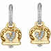 Chantecler Campanella earrings in yellow gold and rooster with diamonds Yellow gold