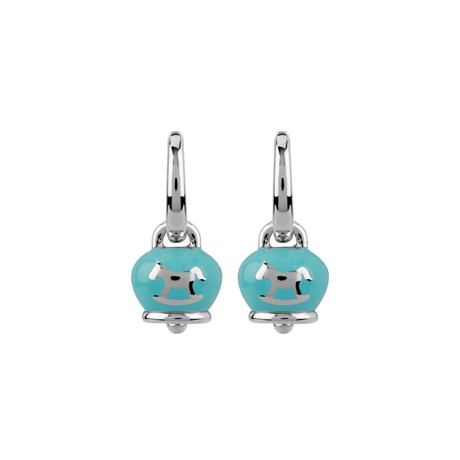 Chantecler Campanella earrings with blue micro enamel