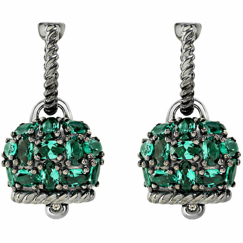 Chantecler Campanella earrings with green siam