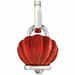 Chantecler Campanella pendant in coral resin and silver Red resin