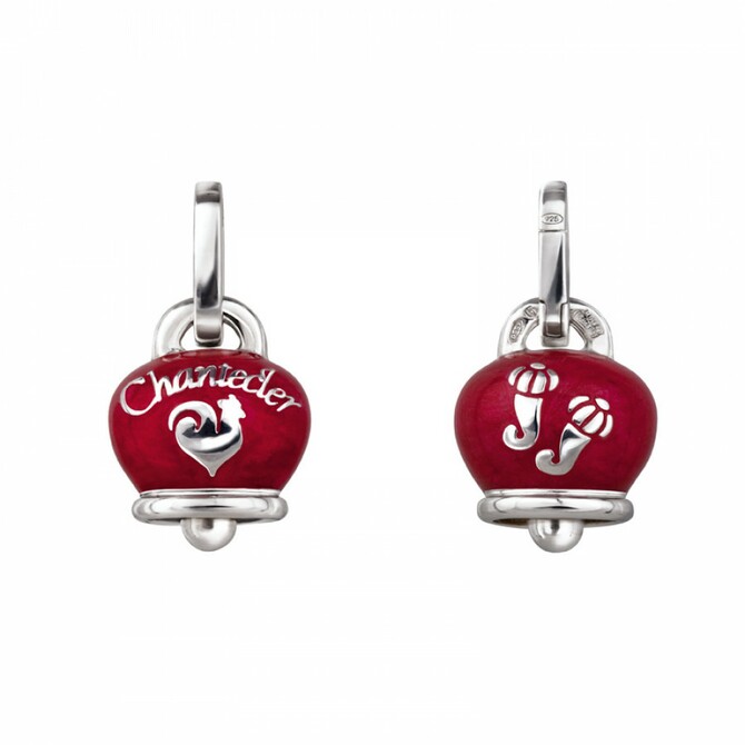 Chantecler Campanella pendant in silver and red enamel