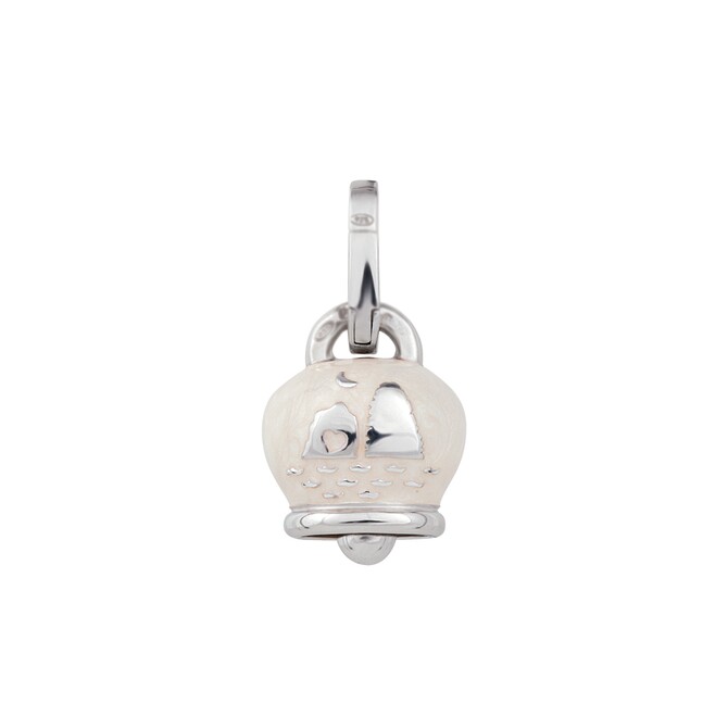 Chantecler Campanella pendant in silver and white enamel