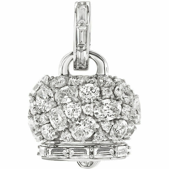 Chantecler Campanella pendant in white gold with diamonds