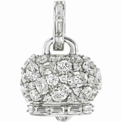Chantecler Campanella pendant in white gold with diamonds