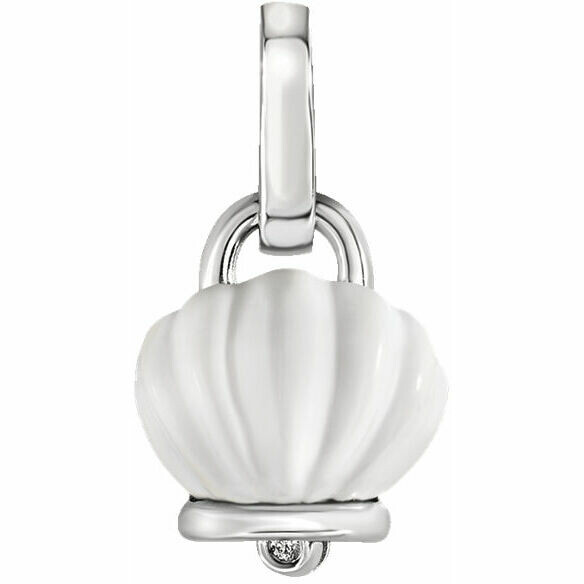 Chantecler Campanella Pendant in White Resin and Silver