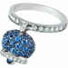 Chantecler Campanella ring in gold diamonds and sapphires Blue sapphire