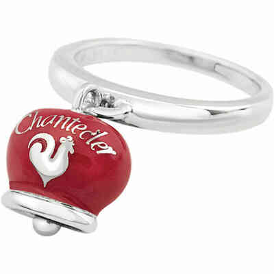 Chantecler Campanella ring in silver and red enamel Chantecler Campanella ring in silver and red enamel