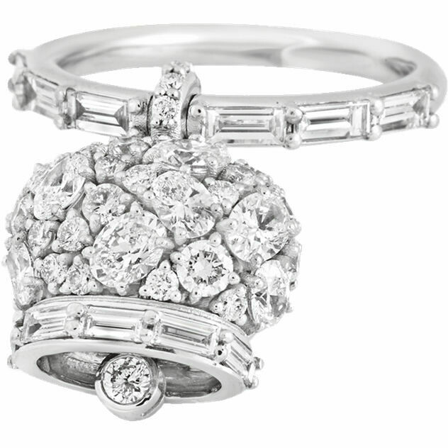 Chantecler Campanella ring in white gold with diamonds