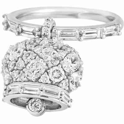 Chantecler Campanella ring in white gold with diamonds