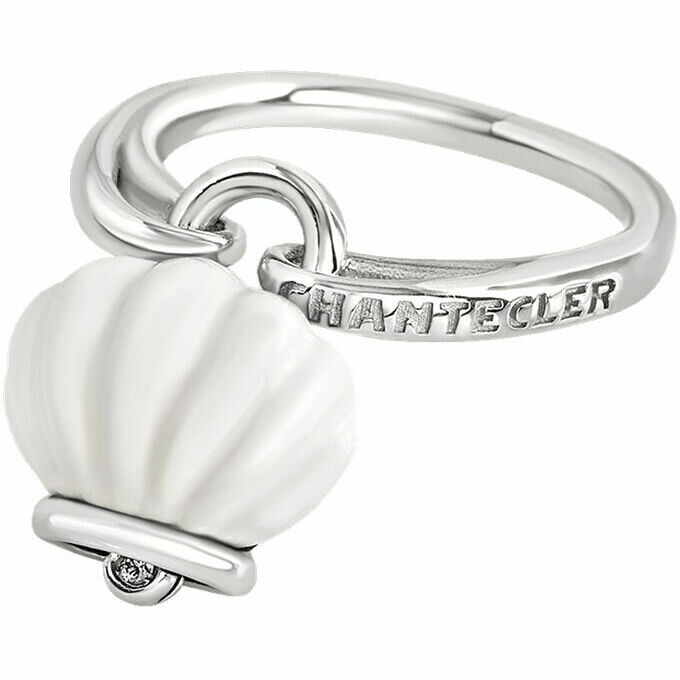 Chantecler Campanella ring in white resin and silver