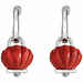 Chantecler Campanella Single Earring in Red Resin and Silver Red resin