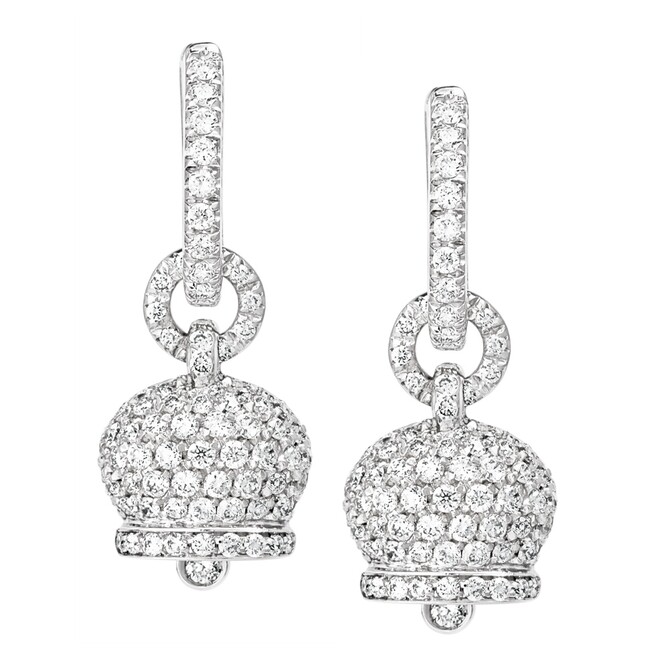 Chantecler Campanella small earrings with diamond pavé