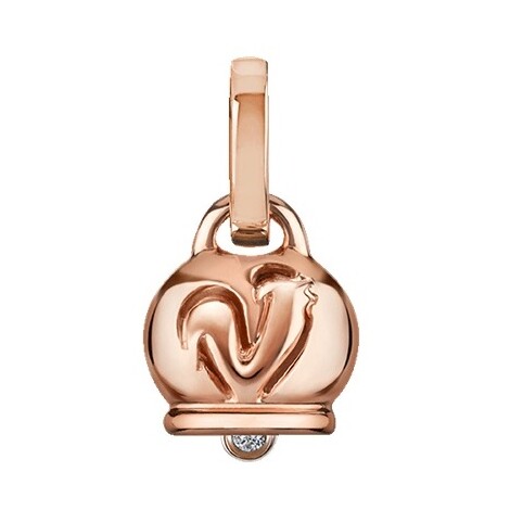Chantecler Campanella small pendant in rose gold and a diamond in the clapper