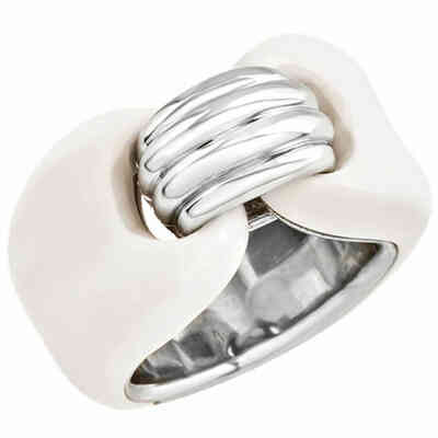 Chantecler Capriness ring in white resin mesh Chantecler Capriness ring in white resin mesh