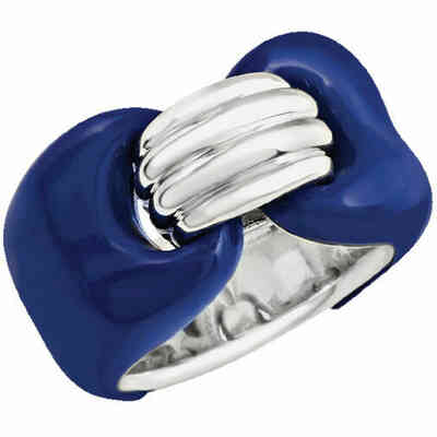 Chantecler Capriness ring with marine mesh and lapis lazuli resin Chantecler Capriness ring with marine mesh and lapis lazuli resin